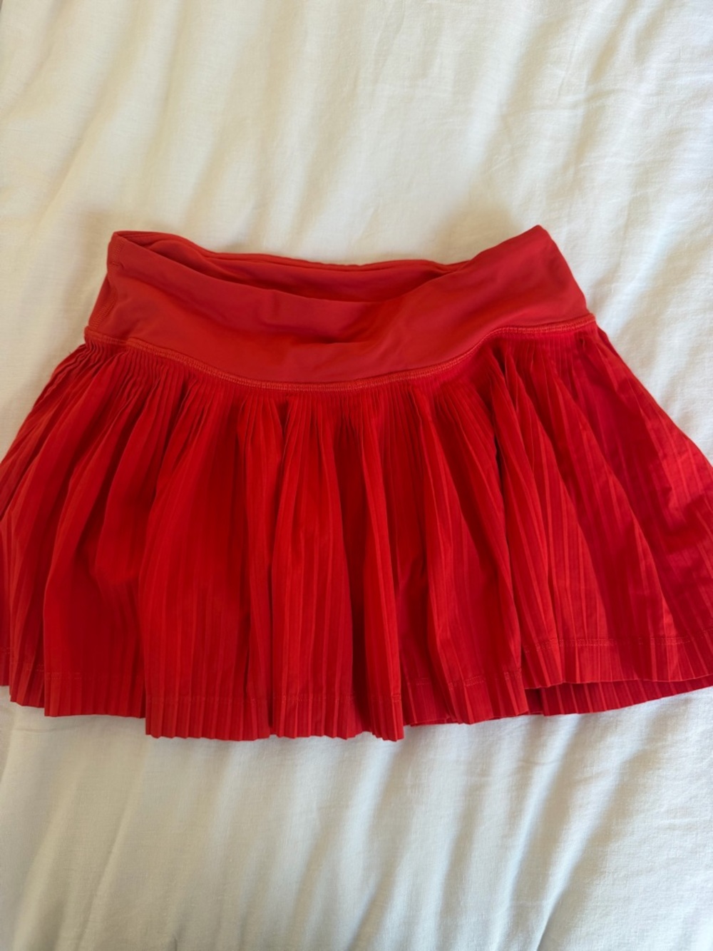 Lululemon Red Pleated Tennis Skirt